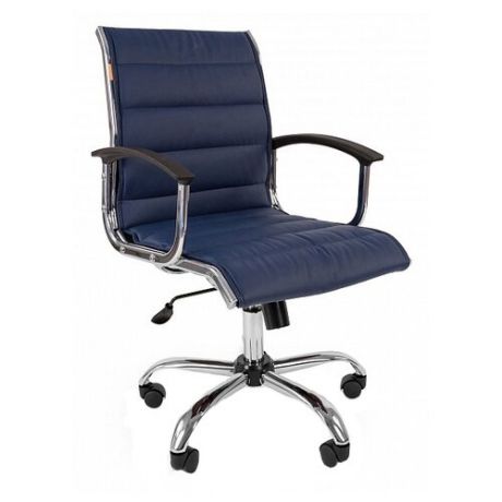 Компьютерное кресло Chairman 760М, обивка: искусственная кожа, цвет: синий dollaro 506