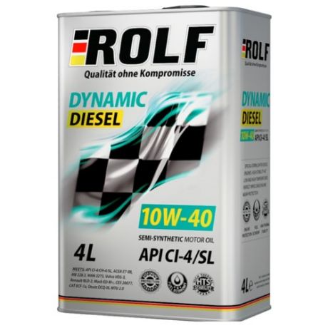 Моторное масло ROLF Dynamic Diesel 10W-40 CI-4/SL 4 л
