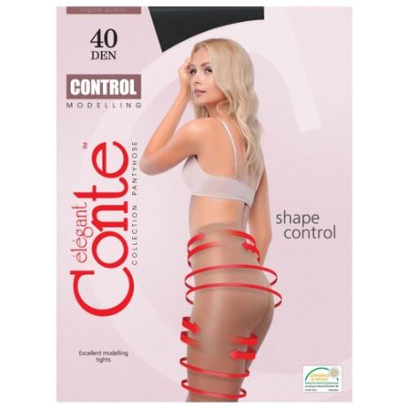 Колготки Conte Elegant Control 40 den, размер 2, nero (черный)