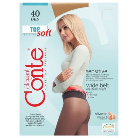 Колготки Conte Elegant Top Soft 40 den, размер 2, bronz (бежевый)