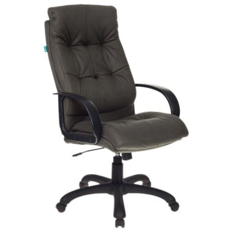 Компьютерное кресло Бюрократ CH-824B для руководителя, обивка: искусственная кожа, цвет: серый F4