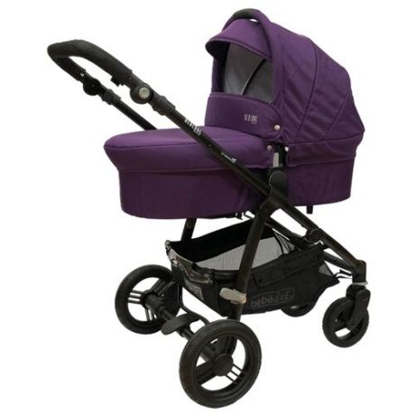 Универсальная коляска Bebe Due Beyond фиолетовый, цвет шасси: черный