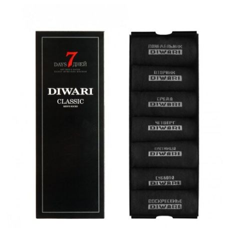 Носки DiWaRi CLASSIC 7 дней 5С-08СП 100 Diwari, 25 размер, черный