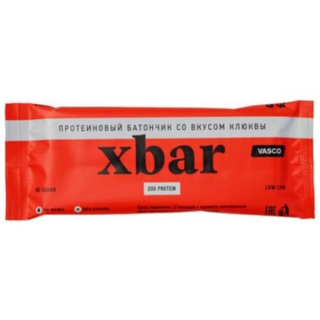 Протеиновый батончик VASCO Xbar со вкусом клюквы, 60 г