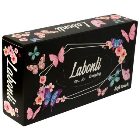 Салфетки Labonti Non-stop в черной коробке 19 х 19 см, 100 шт.