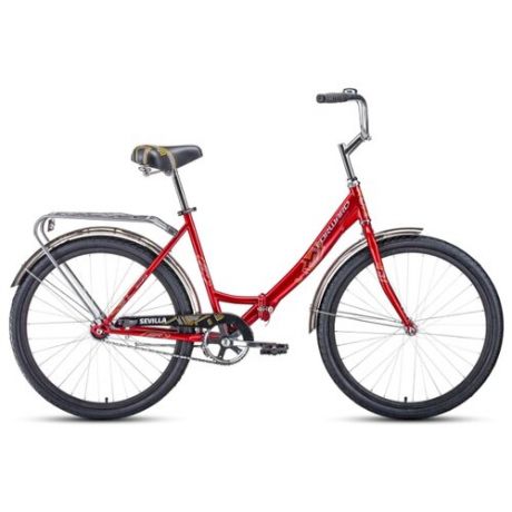 Городской велосипед FORWARD Sevilla 26 1.0 (2020) красный/белый 18.5" (требует финальной сборки)