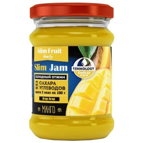 Джем низкокалорийный Slim Fruit Family Манго без сахара, банка 250 мл