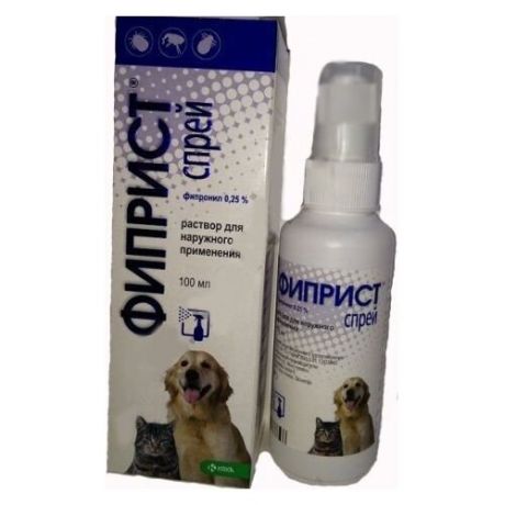 Фиприст (KRKA) спрей от блох и клещей инсектоакарицидный для собак и кошек от 1 нед., 100 мл