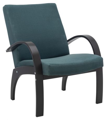 Кресло для отдыха «Денди», изумрудный/венге