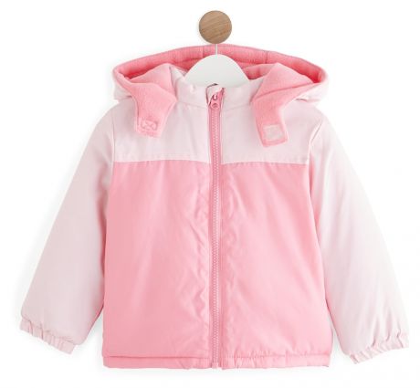Куртка с капюшоном бледно-розовая 74 см