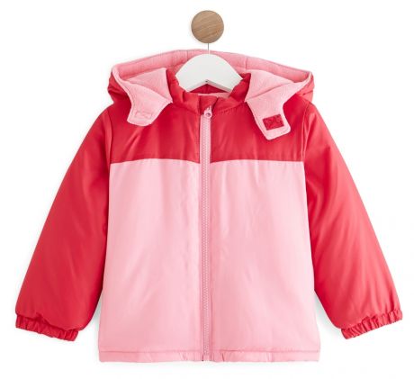 Куртка с капюшоном розовая 74 см