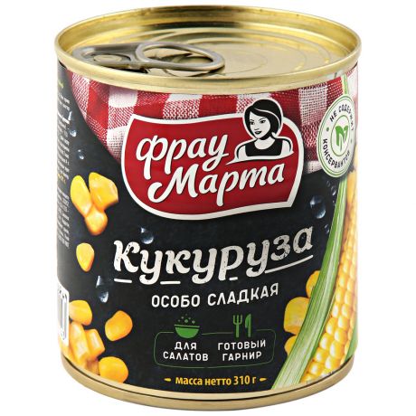 Кукуруза Фрау Марта сахарная особо сладкая 310 г