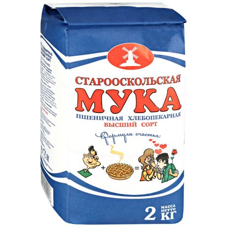 Мука старооскольская хлебопекарная 2кг