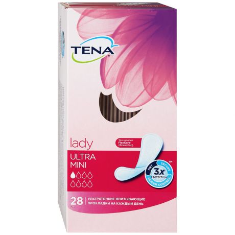 Прокладки урологические женские Tena Lady Ultra Mini 1 капля 28 штук