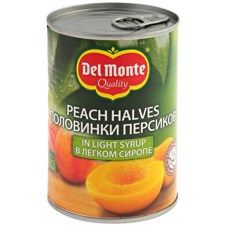 Персики Del Monte половинки в легком сиропе 420 г