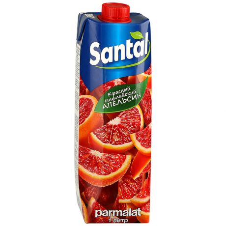 Напиток Santal сокосодержащий из красных сицилийских апельсинов 1л
