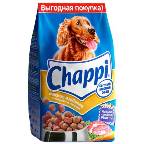 Сухой корм для собак Chappi Мясное изобилие с овощами и травами 2,5кг