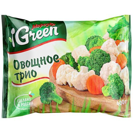 Смесь овощная Морозко Green Овощное трио замороженная 400г