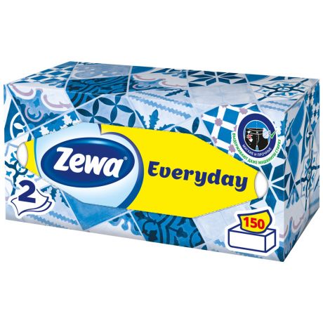 Салфетки бумажные 2-слойные Zewa Everyday (150 штук)
