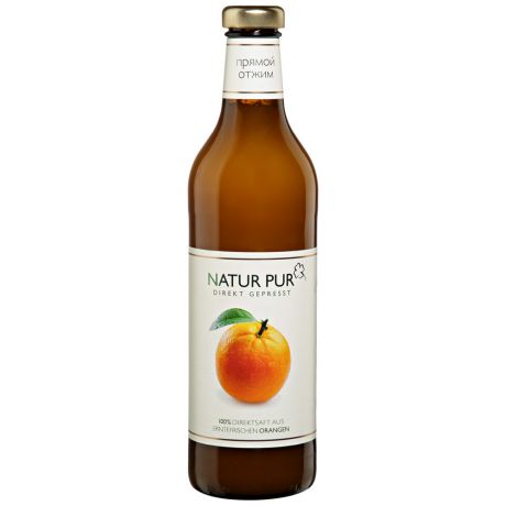 Сок Natur Pur Апельсиновый 100%, прямого отжима, 750мл