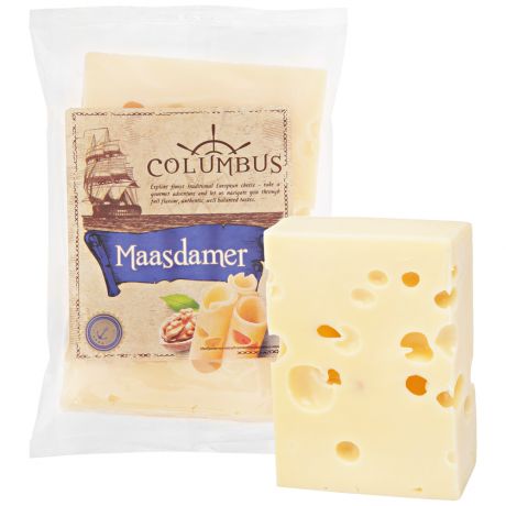 Сыр полутвердый Columbus Маасдамер 45% 250 г