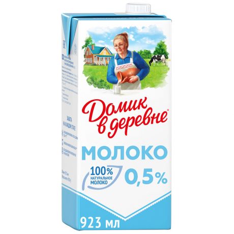 Молоко Домик в деревне ультрапастеризованное 0.5% 950 г