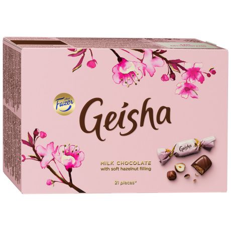 Конфеты Fazer Geisha молочный шоколад с тертым орехом 150 г