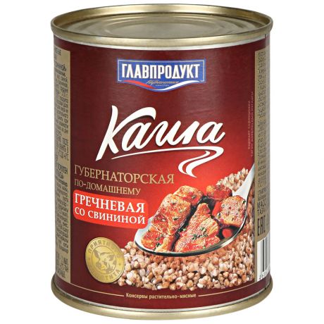 Каша Главпродукт гречневая со свининой 340 г
