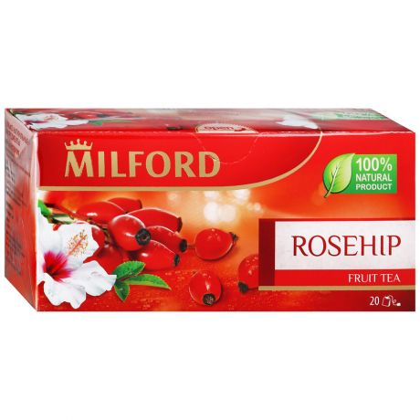 Чай Milford Rosehip фруктовый шиповник 20 пакетиков по 2 г