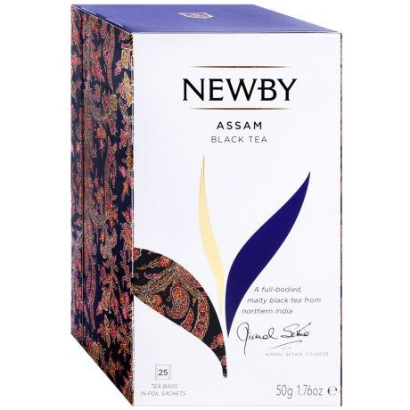 Чай Newby Assam черный 25 пакетиков по 2 г