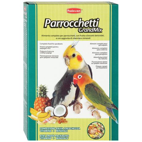 Корм для средних попугаев Padovan Parrocchetti GrandMix 400г