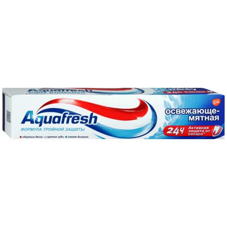 Зубная паста Aquafresh Освежающе-Мятная Тройная защита отбеливающая 100 мл