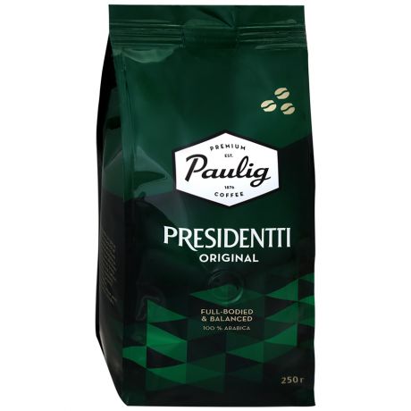 Кофе Paulig Presidentti в зернах 250 г