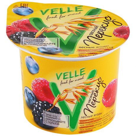 Продукт Velle овсяный ферментированный лесные ягоды 140 г