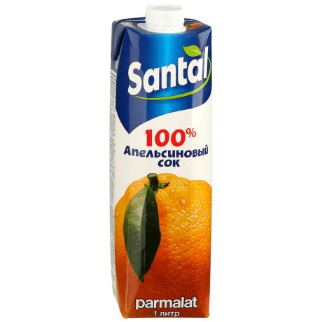 Сок Santal апельсиновый 100% 1л