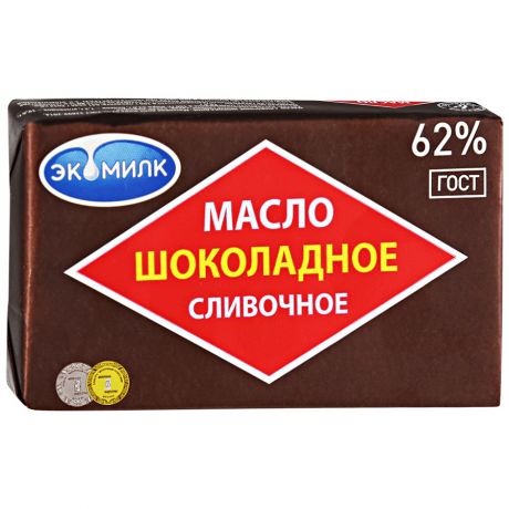 Масло Экомилк сливочное шоколадное 62% 180г