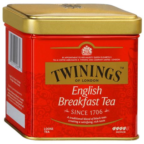 Чай Twinings English Breakfast черный листовой 100 г
