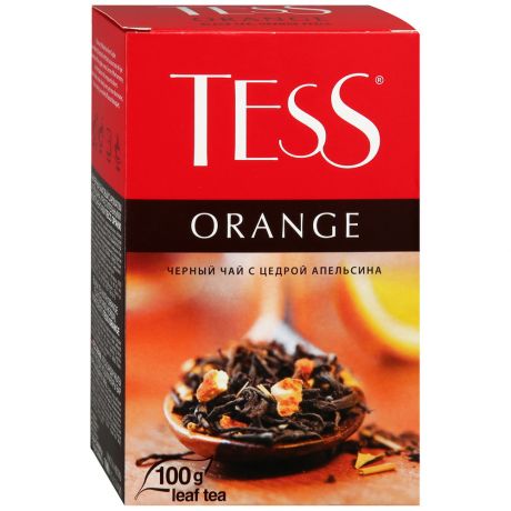 Чай Tess Orange черный листовой с цедрой апельсина 100 г