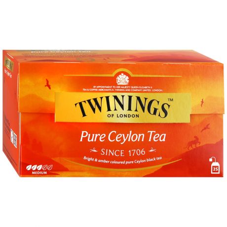Чай Twinings Ceylon черный 25 пакетиков по 2 г