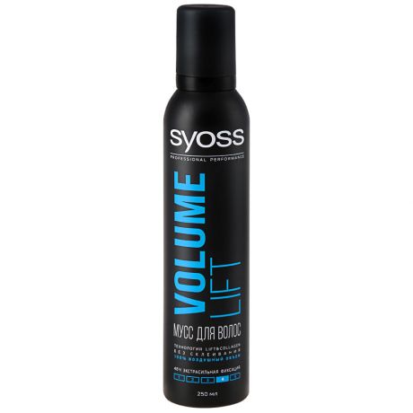 Мусс для укладки волос Syoss Professional Volume Lift объем, экстрасильная фиксация, 250мл