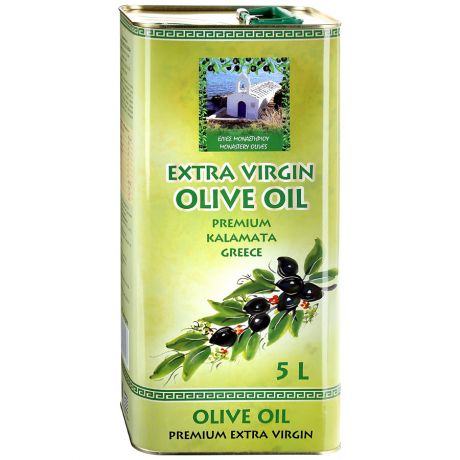 Масло оливковое Монастырские Оливы Extra Virgin Olive Oil 5л ж/б