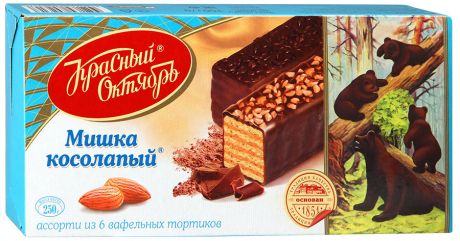 Торт вафельный Красный Октябрь Мишка косолапый ассорти 250 г