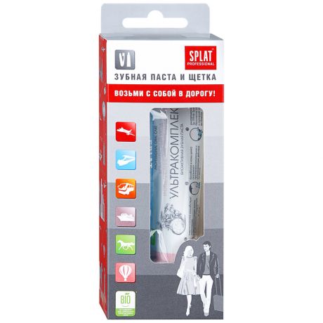 Дорожный набор Splat Professional Ультракомплекс зубная паста 40 мл зубная щетка