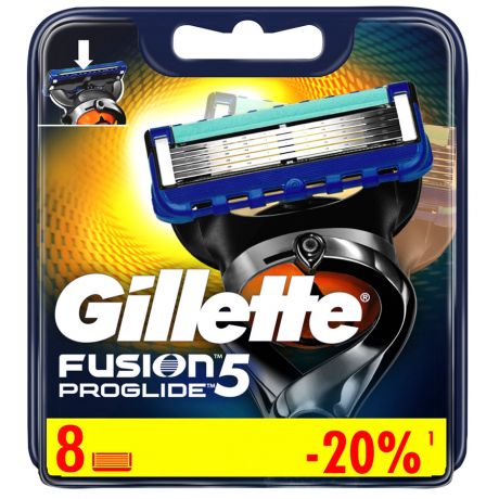 Кассеты сменные для бритвенного станка Gillette Fusion Proglide 8шт