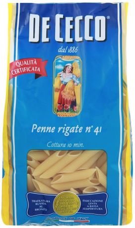 Макароны De Cecco Penne rigate (Пенне Ригате-41) перья из твердых сортов пшеницы 500г