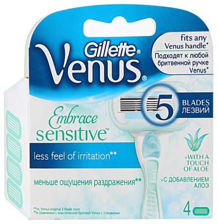 Кассеты Gillette Venus Sensitive для женщин 4шт