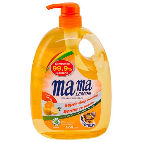 Гель для мытья посуды и детских принадлежностей Mama lemon с ароматом апельсина 1 л