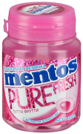 Жевательная резинка Mentos Pure fresh Тутти-Фрутти, без сахара 54г