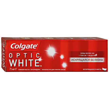 Зубная паста Colgate Optic White Искрящаяся белизна отбеливающая 75 мл