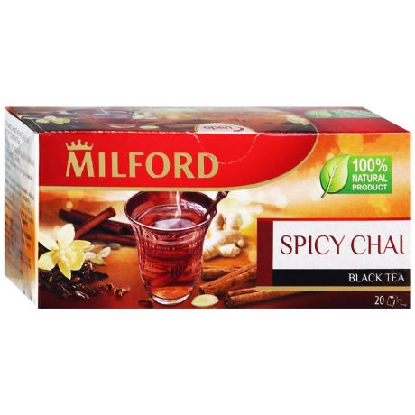Чай Milford Spicy Chai черный с пряностями 20 пакетиков по 1.75 г
